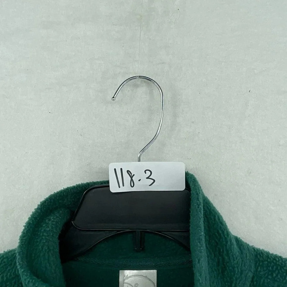 Disney Tinkerbell Pullover Fleece Sweatshirt Womens Sz S Green 1/4 Zip Mock Neck - Picture 11 of 11